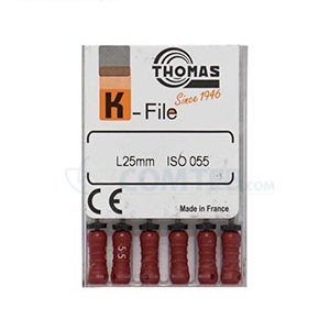 فایل دستی K توماس Thomas سایز 55 طول 25 – 6 عددی