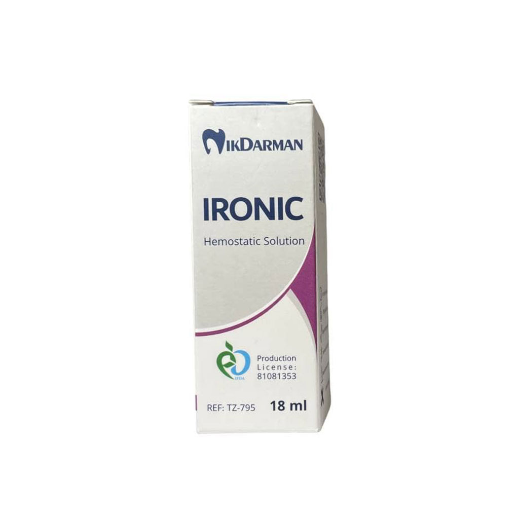 محلول انعقاد خون IRONIC Solution نیک درمان آسیا بسته 18 میلی لیتری کد TZ-795