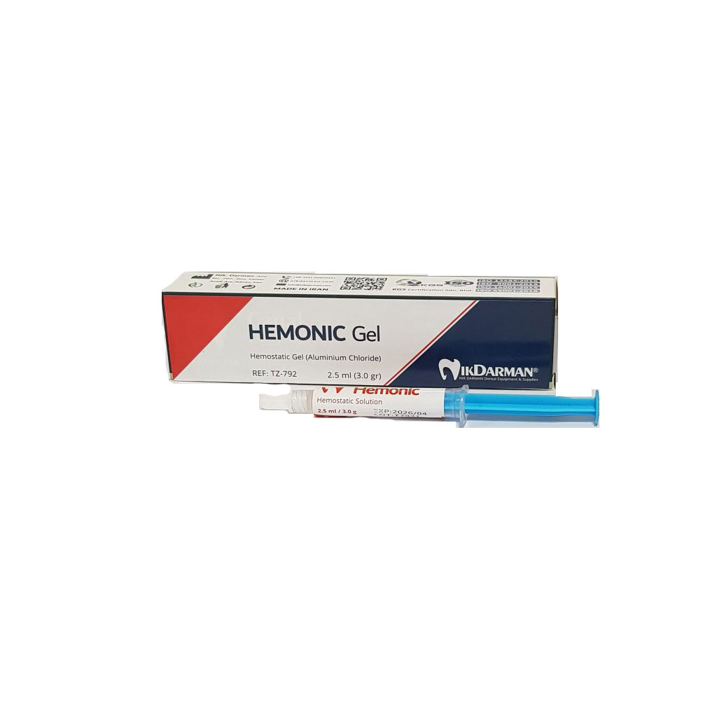 ژل انعقاد خون آلومینیوم کلراید 25% Hemonic Gel نیک درمان آسیا بسته 2.5 میلی لیتری کد TZ-792