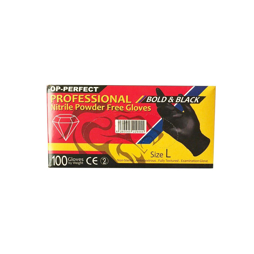 دستکش نیتریل بدون پودر Harir Op Perfect Bold Amp Black حریر 100 عددی سایز Medium