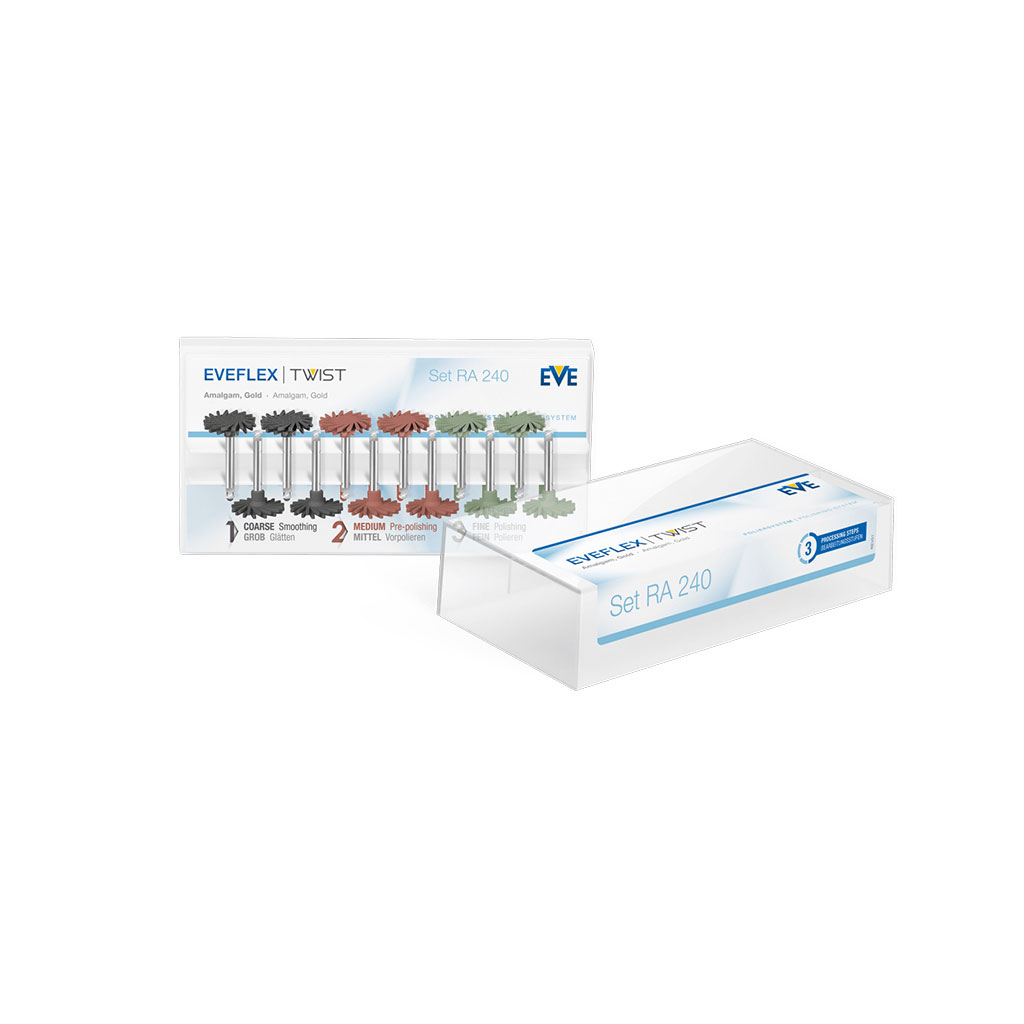 کیت مولت پرداخت خورشیدی آمالگام و طلا او EVE مدل EVEFLEX Set TWIST بسته 12 عددی کد 9090