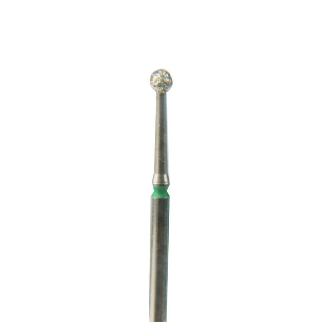 فرز الماسی مدل مخروطی ته صاف دیاتیز 5 عددی سایز هد 012 رنگ سبز طول سر فرز 8mm